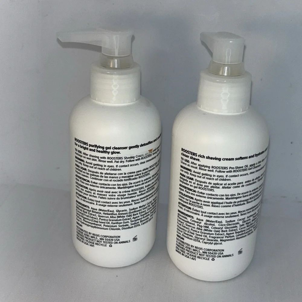 Roosters Shaving Cream and Cleansing gel Set 6 fl oz. - Roosters Men's